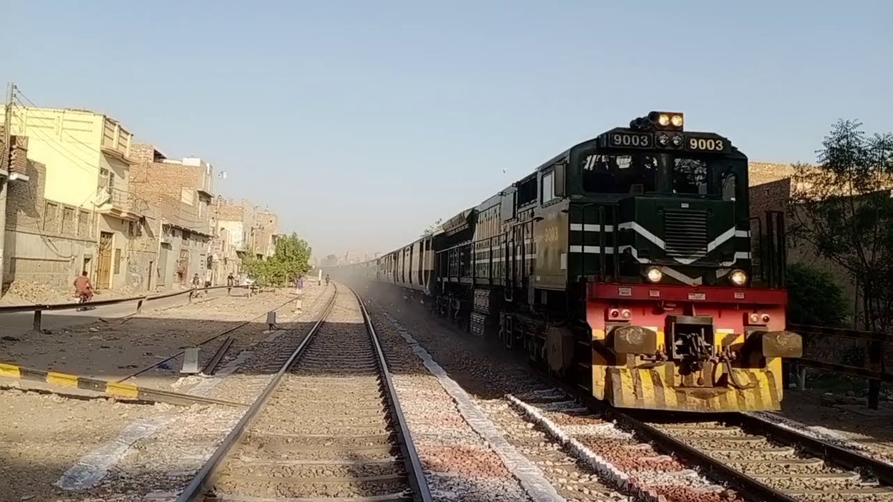 Live view from Locomotive Cab train journey from Train driver cab front view