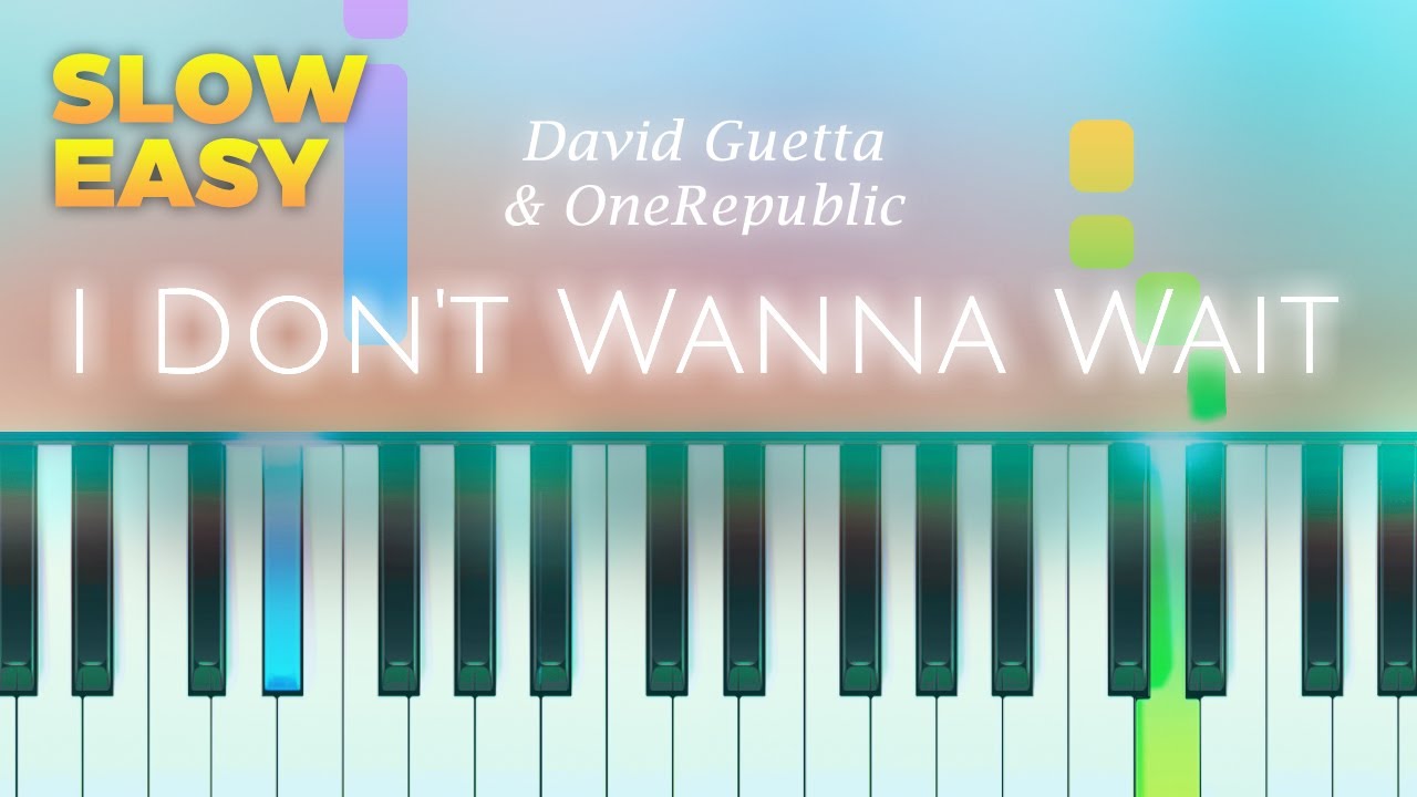 David Guetta & OneRepublic - I Don't Wanna Wait - SLOW EASY Piano TUTORIAL by Piano Fun Play