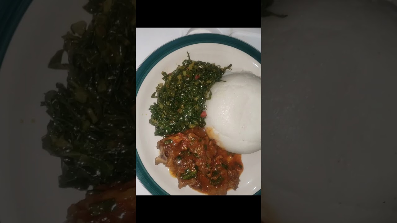 😋Sadza/Pap with #stewedbeef  and vegetables #food