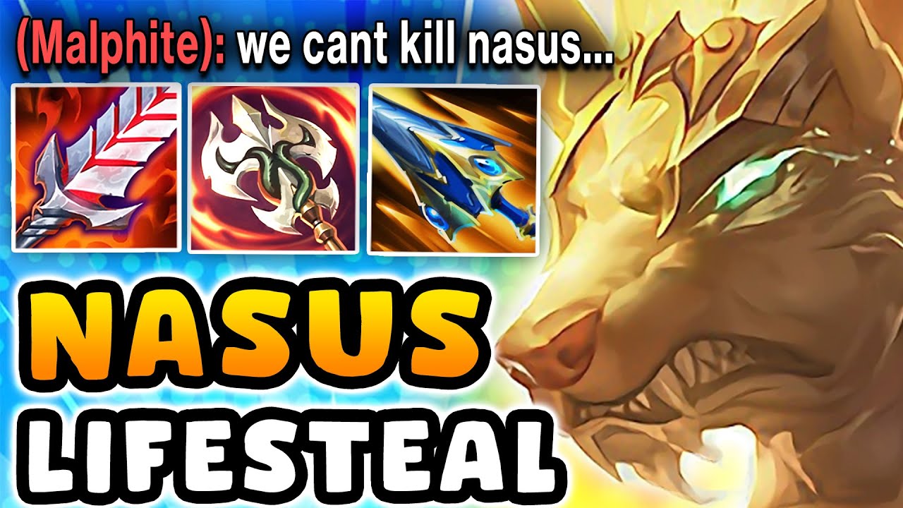 250% LIFESTEAL NASUS IS UNKILLABLE!!! (1v5 the enemy team)