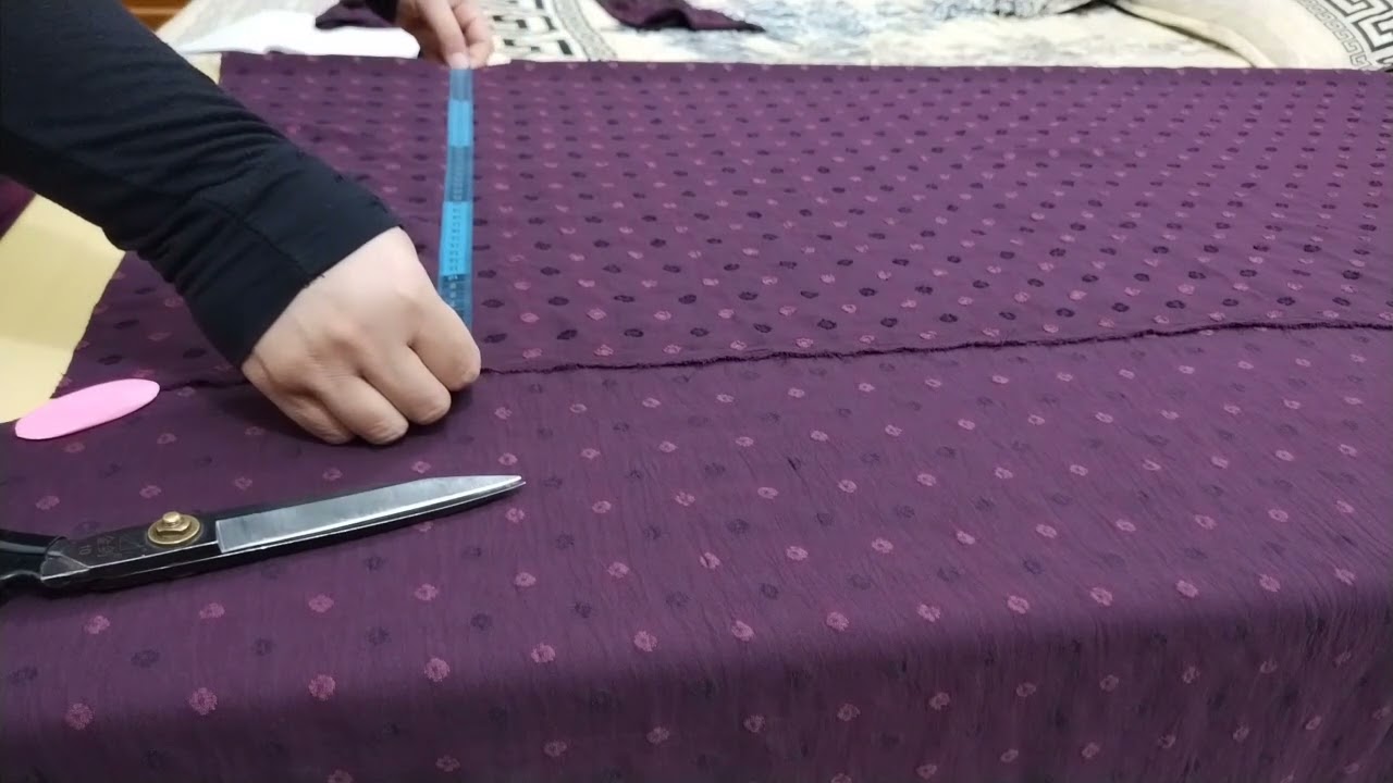 تفصال وخياطه زي هندي بناتي لعمر ١٠ او ١١ سنه الموديل كصه تحت الخصر