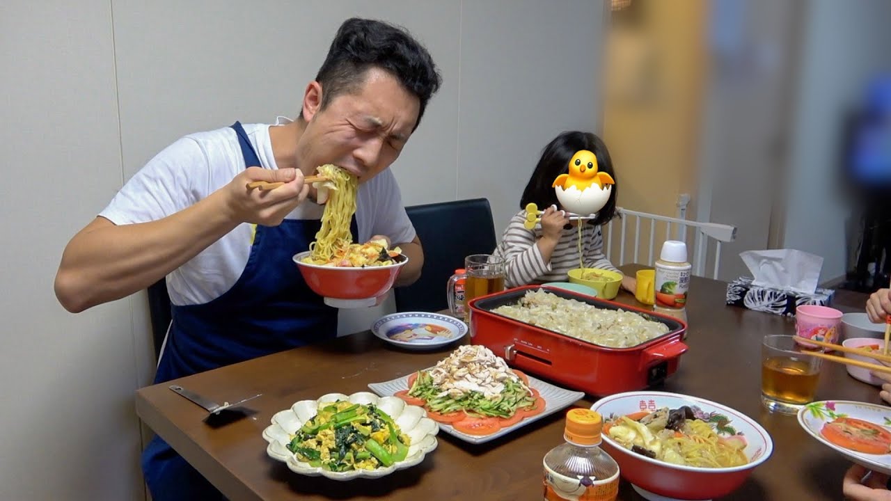 冷蔵庫で余ってた野菜を使って野菜たっぷりの晩ごはんを作る優秀な旦那