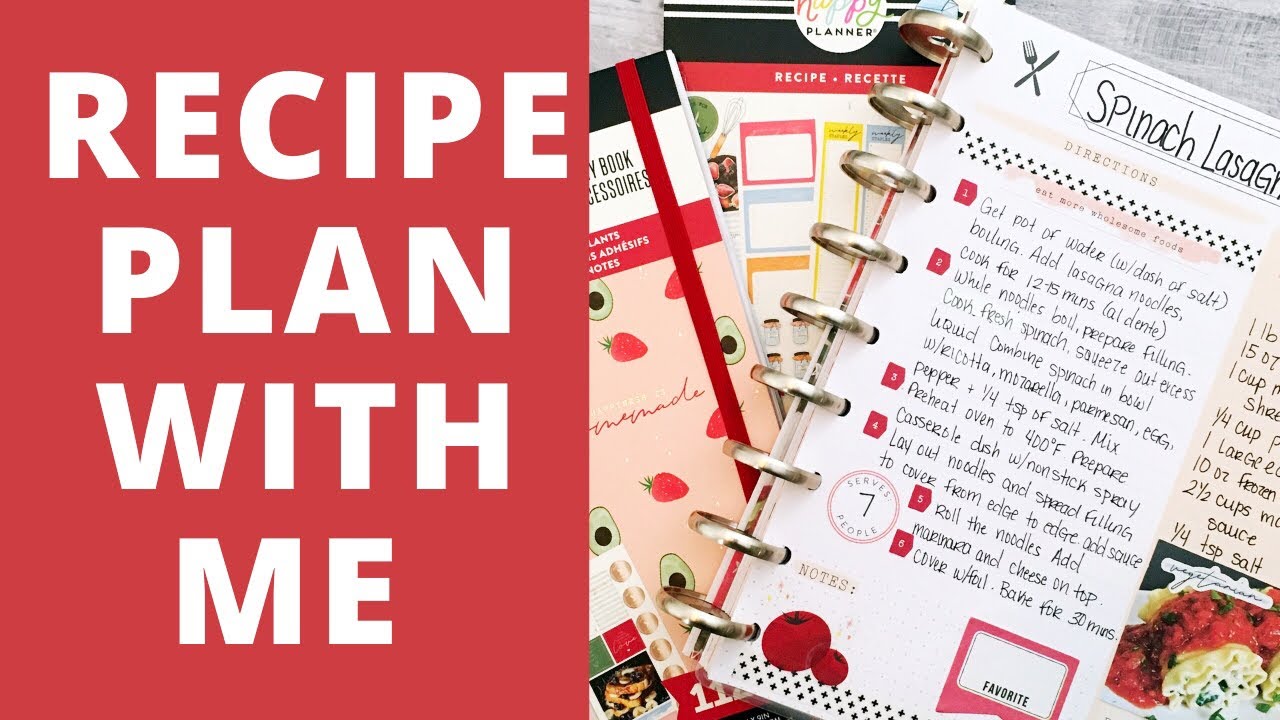 RECIPE PLAN WITH ME | Spinach Lasagna Roll Ups | Classic Happy Planner