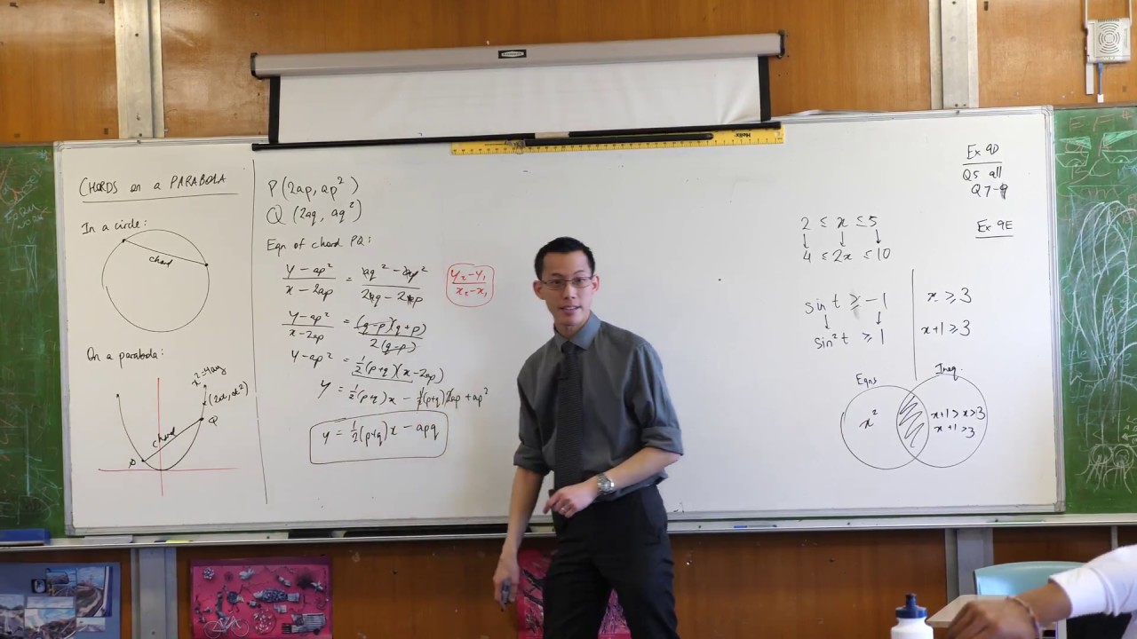 Chords on a Parabola (1 of 2: Deriving its equation)