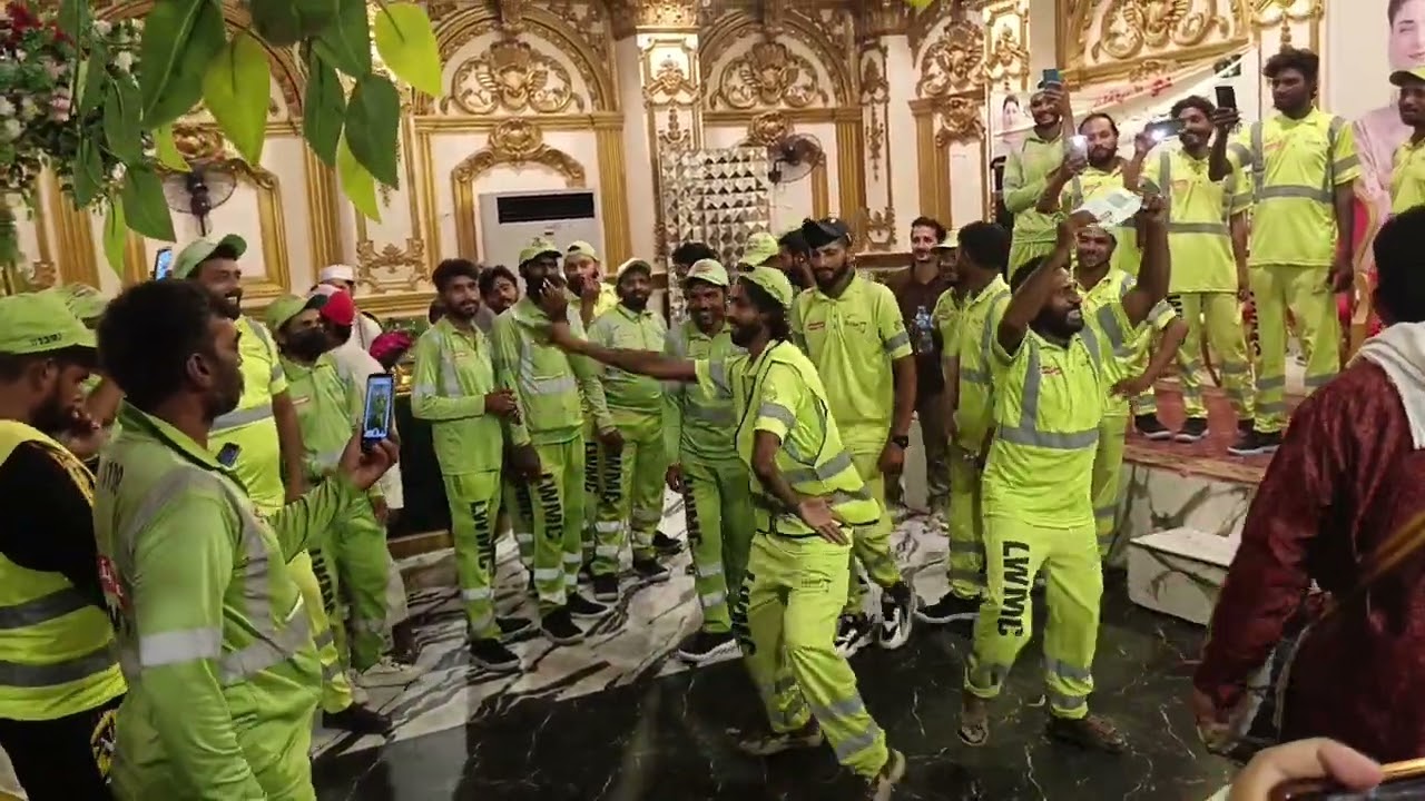 Workers celebrating eid bonus lwmc Ferozwala