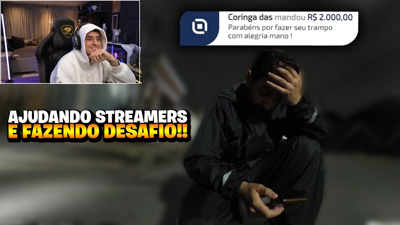 CORINGA AJUDANDO STREAMERS A BATER A META E FAZENDO DESAFIOS!!!
