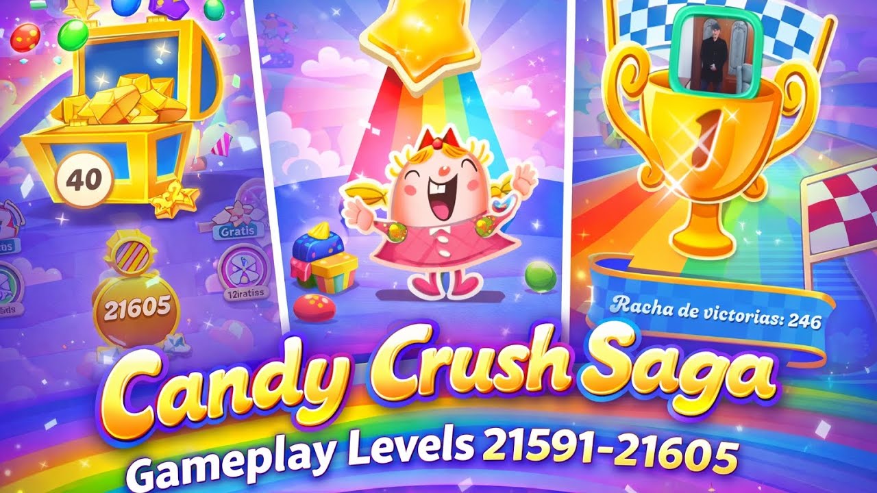 Candy Crush Saga Gameplay Levels 21591-21605
