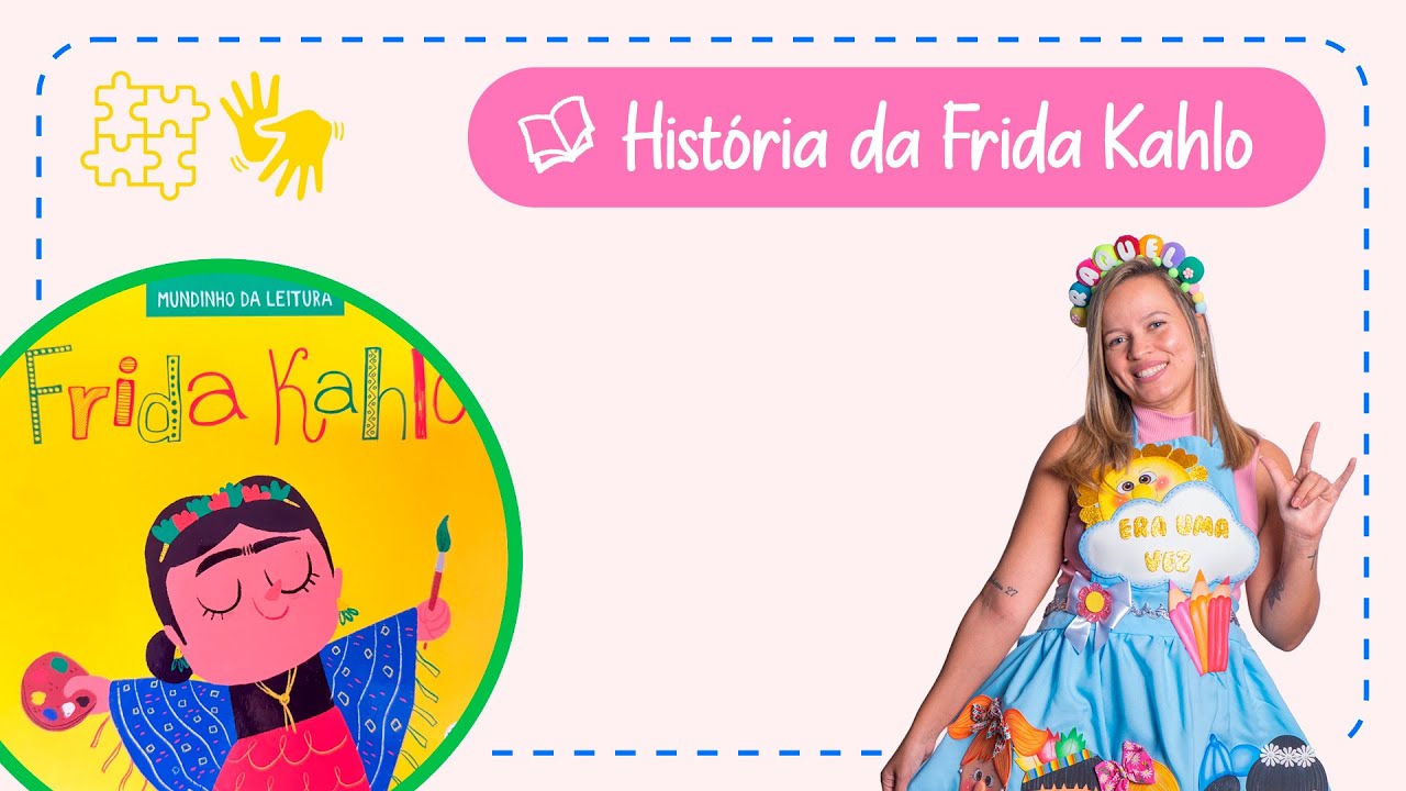 🎨 FRIDA KAHLO EM LIBRAS 🤟🌺 #infantil  #fridakahlo  #libras
