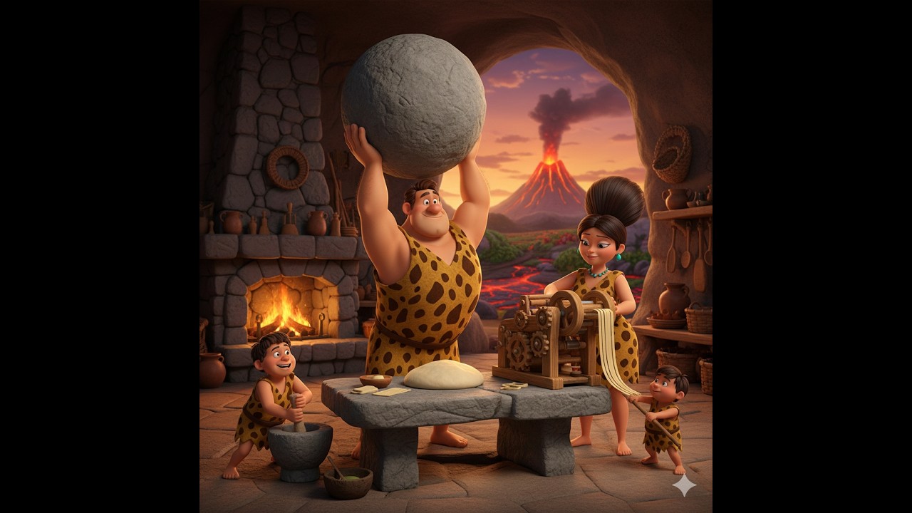 Stone Age Pasta Making 