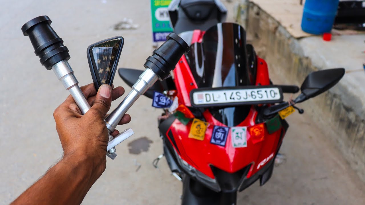 YAMAHA R15 V3 Modification | Double Bubble Visor | Slider | Indicator | Techno Khan