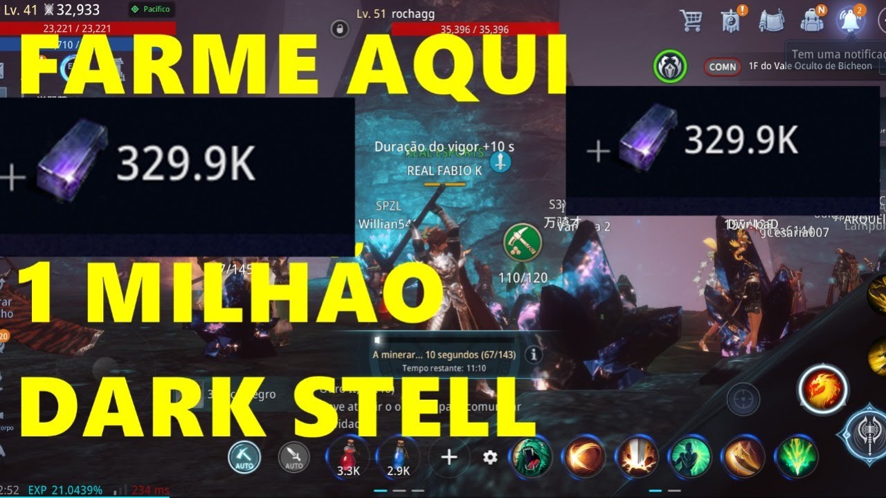 MELHOR LUGAR PARA MINERAR DARK STEEL MIR4