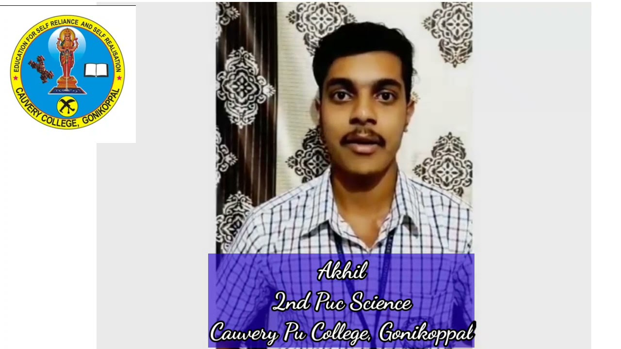 Akhil, 2nd Puc Science