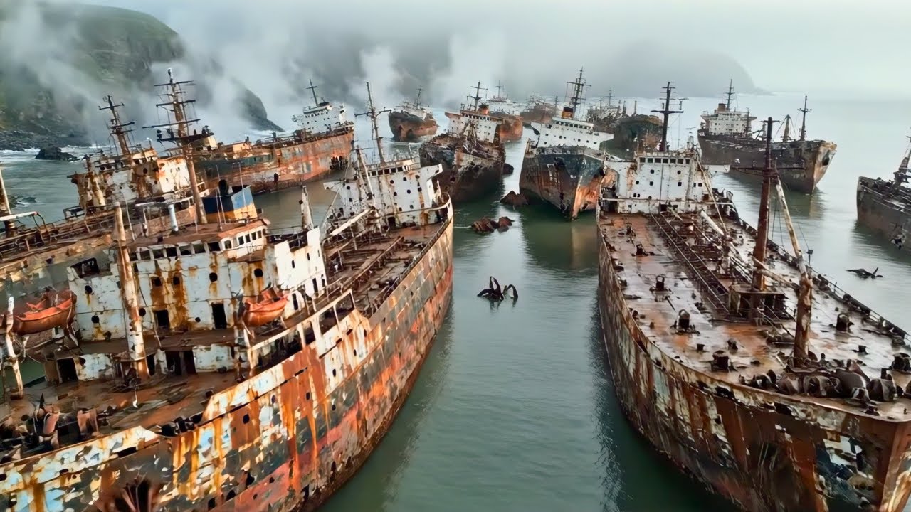 Rustgrave Coast | Abandoned Ship Graveyard | Cinematic Ocean Ruins 4K