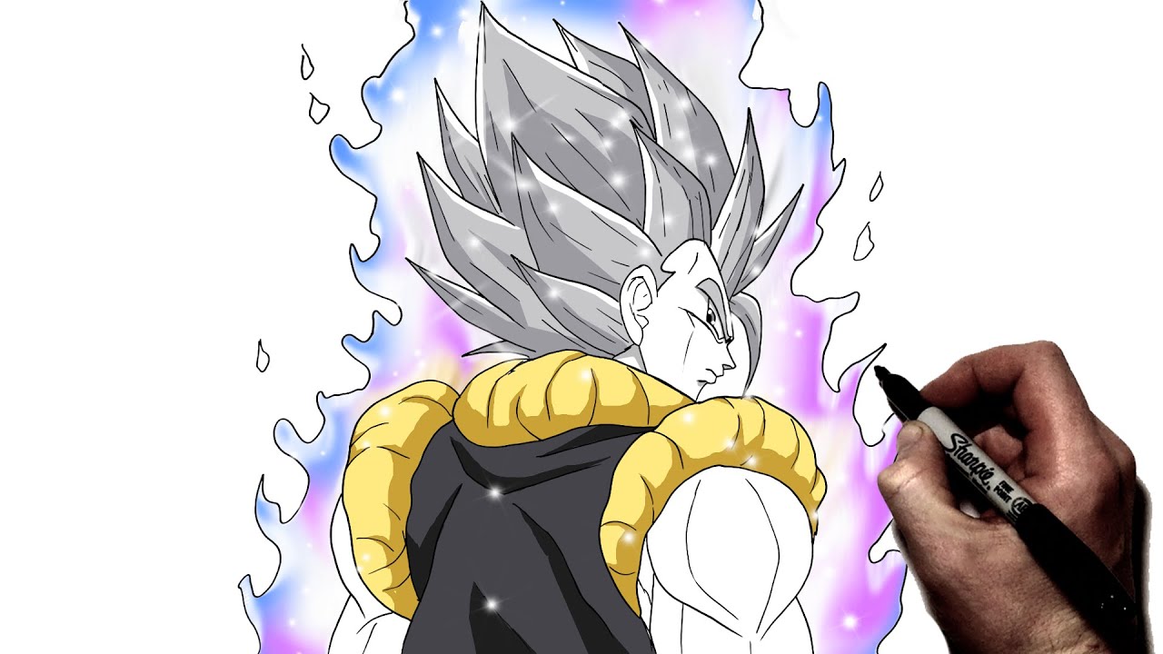 How To Draw Gogeta MUI | Step By Step | Dragon Ball
