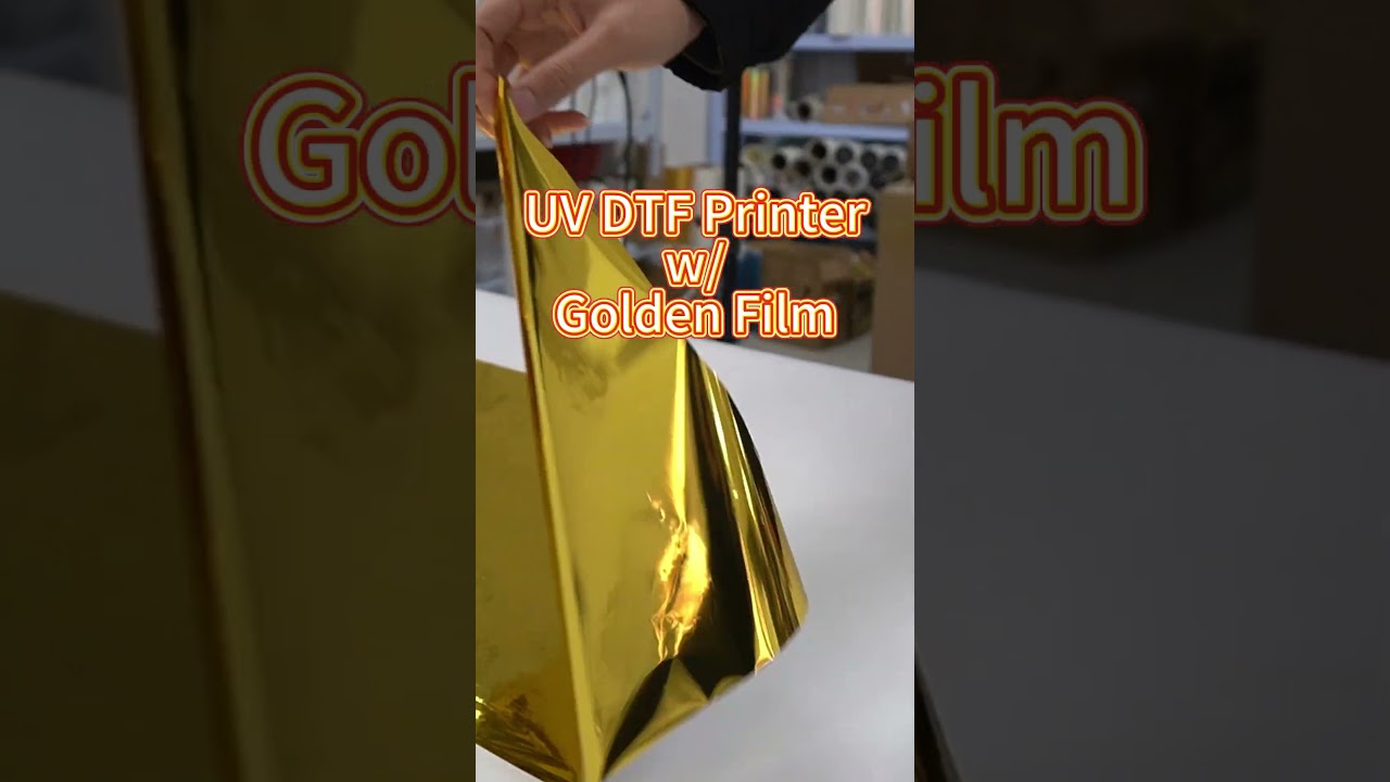 Introducing our latest innovation: the UV DTF printer with golden film!