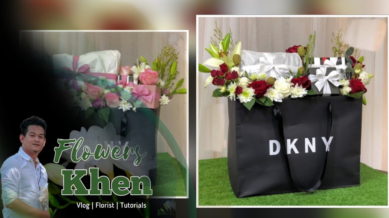 How to make Flower Arrangement in Paper Bag| BIRTHDAY GIFT IDEAL