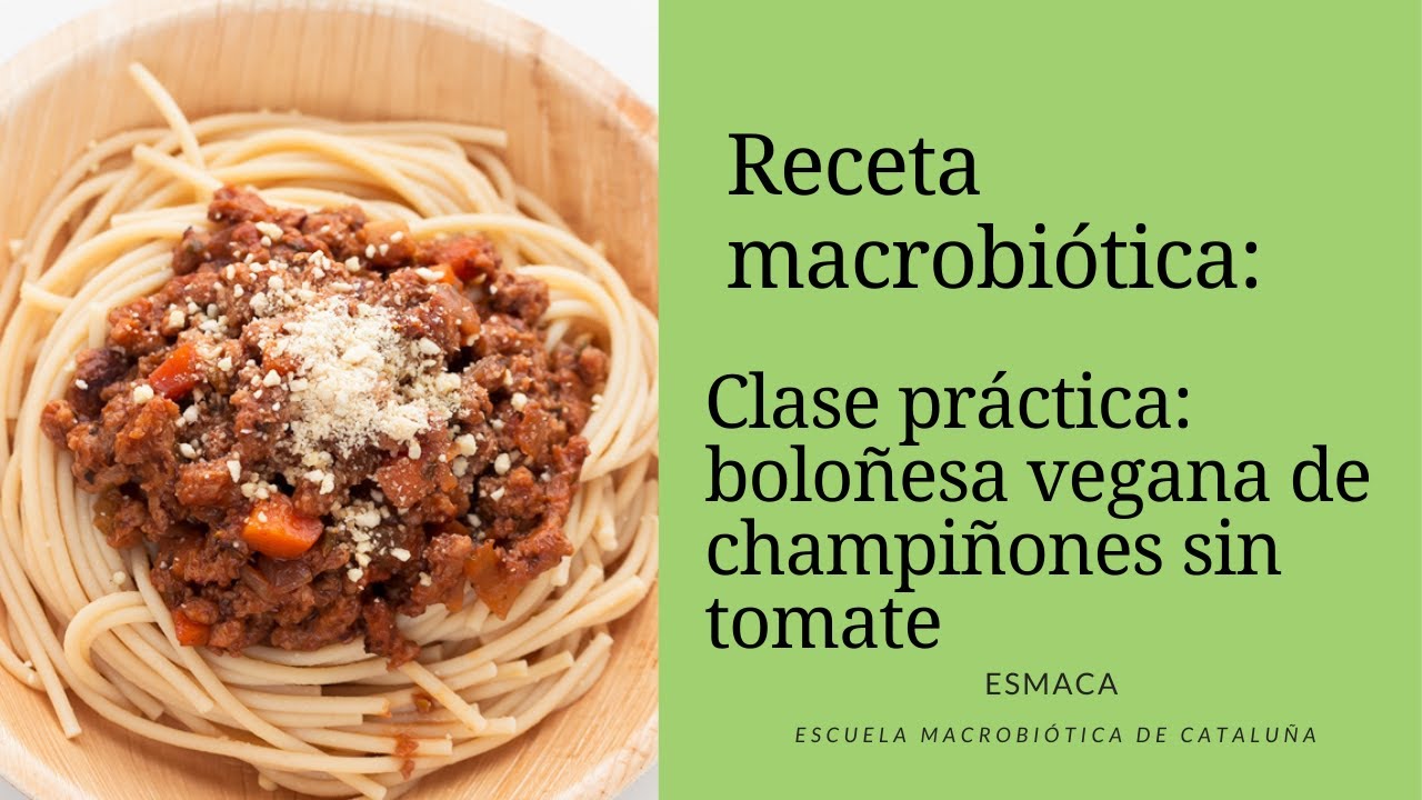 Clase práctica: boloñesa vegana de champiñones sin tomate