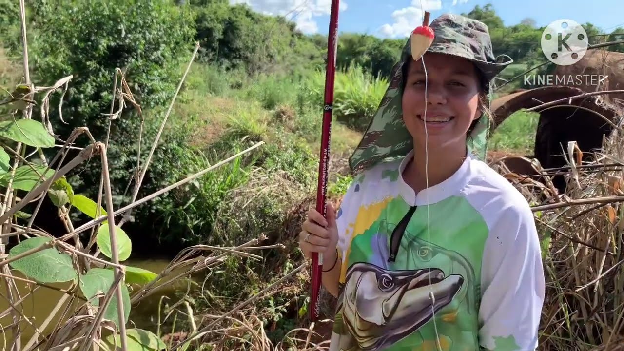 Pescaria caipira ELA de novo deu um SHOW na PESCARIA