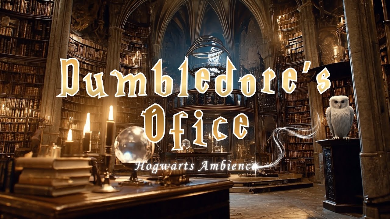 Dumbledore's Office Ambience 🔮Hogwarts Ambience & ASMR to Study