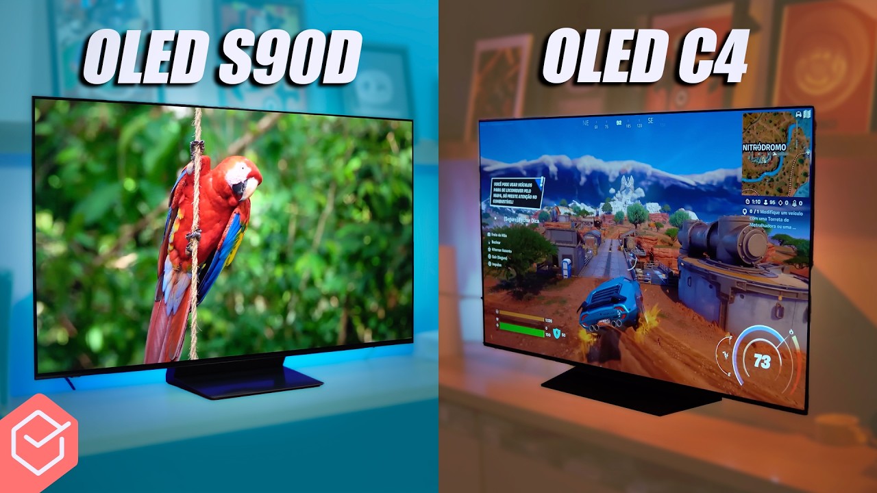 Qual MELHOR TV OLED 4K?! // 🔥SAMSUNG OLED S90D vs LG OLED C4
