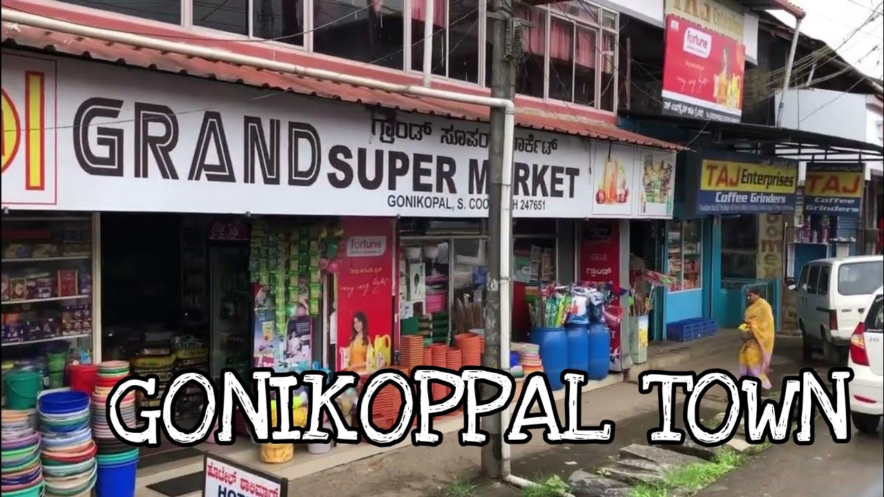 Gonikoppal Town during Rainy Season - KSRTC Bus ride