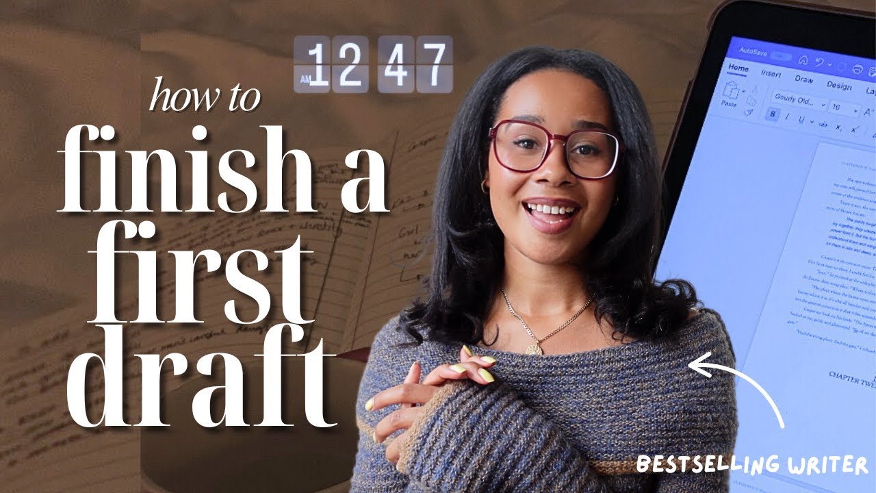 how to *finish* a first draft! | writing advice from a bestselling author📔👩🏽&zwj;💻