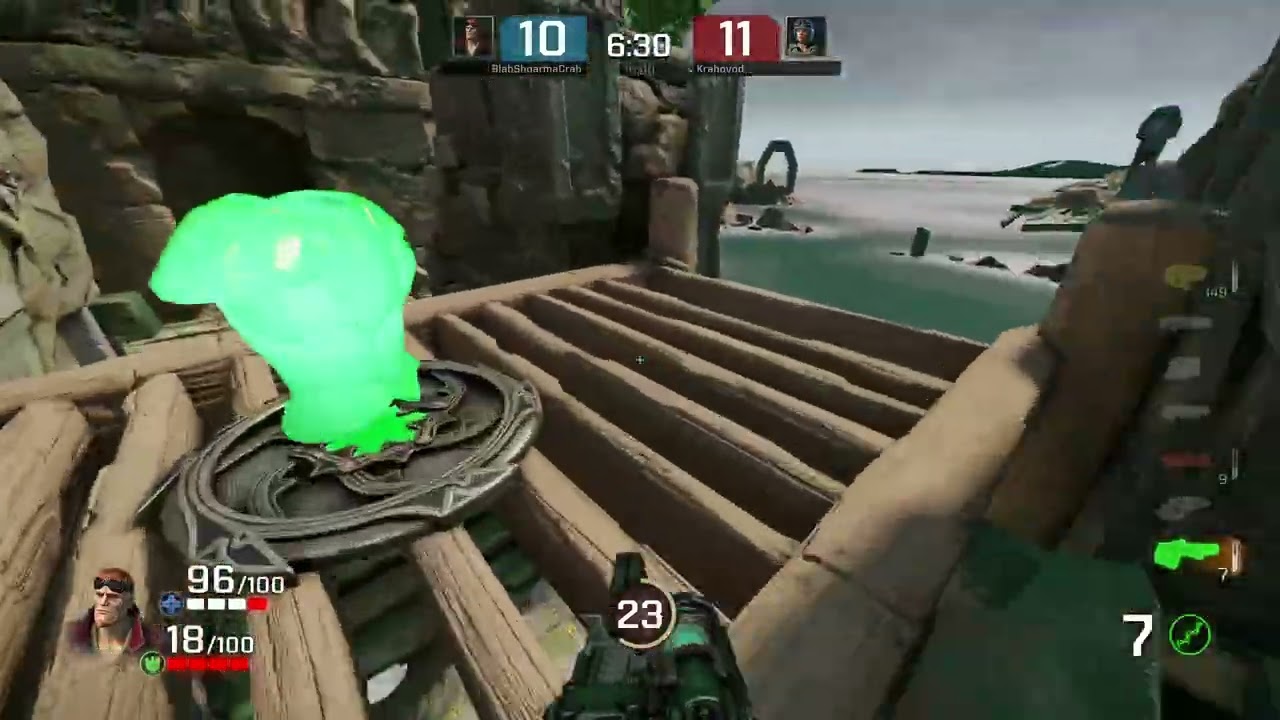 Quake Champions1on1  VS wallhack noob krabovod