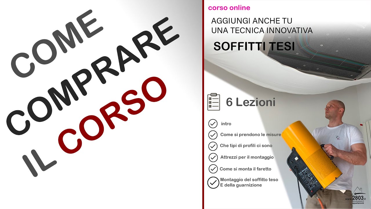 come ISCRIVERSI al corso di SOFFITTI TESI