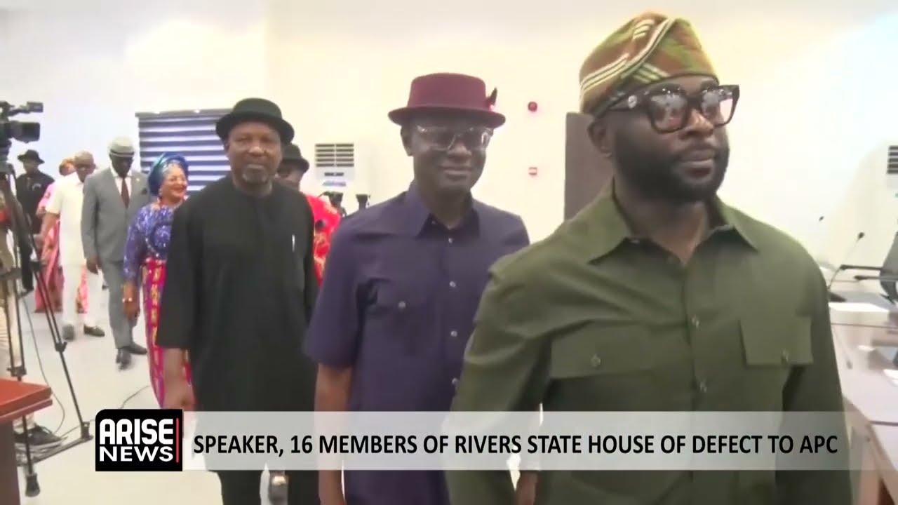 SPEAKER, 16 MEMBERS OF RIVERS STATE HOUSE OF ASSEMBLY DEFECT TO APC