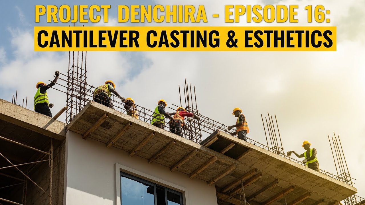 Building in Ghana 🇬🇭 | Cantilever Casting & Esthetic work | Ep 16- Project Denchira 