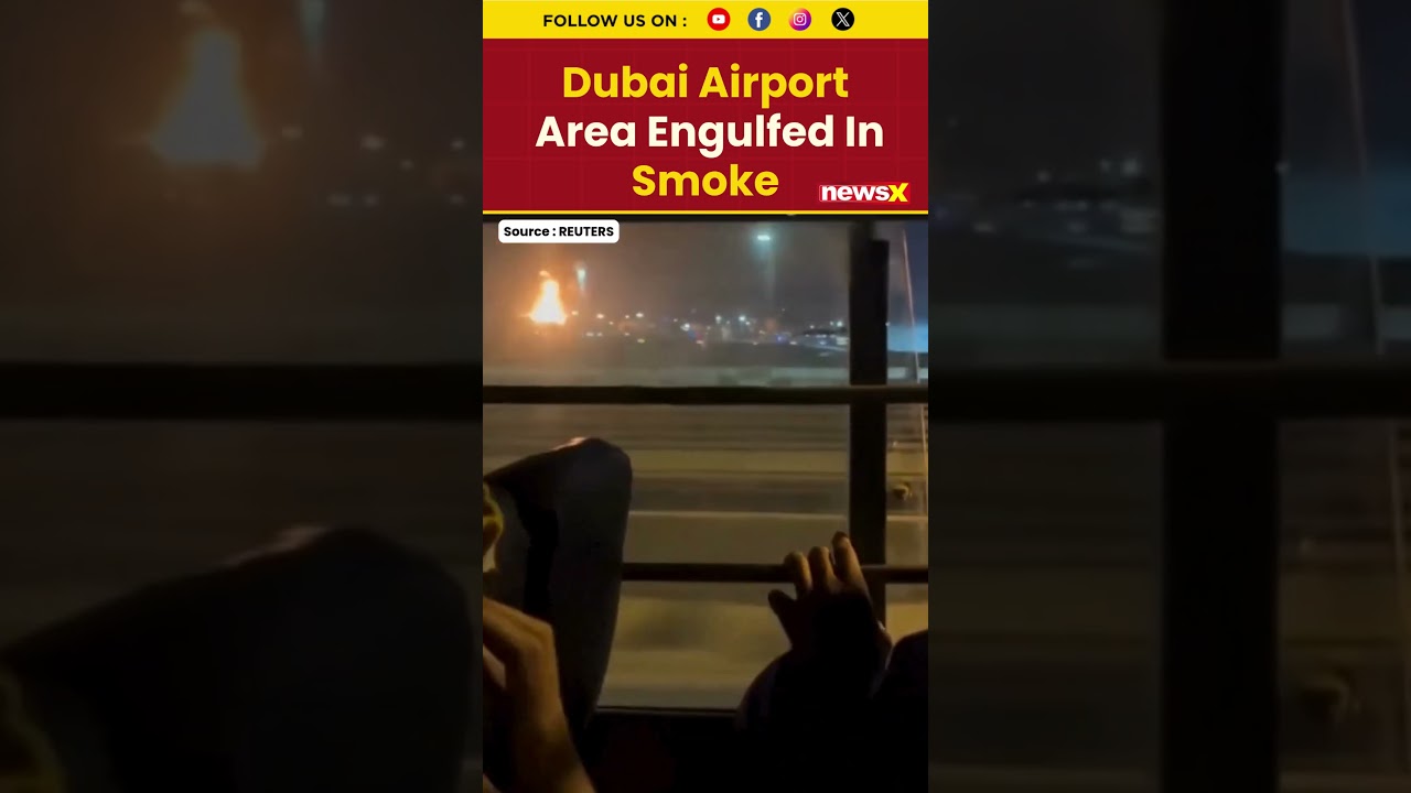 Fire Breaks Out At Dubai Airport After Drone Attack; Flights Temporarily Suspended #dubai #viral