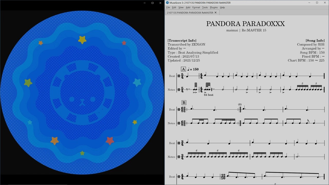 Beat analyzing │ maimai │ PANDORA PARADOXXX │ Re:MASTER LV15