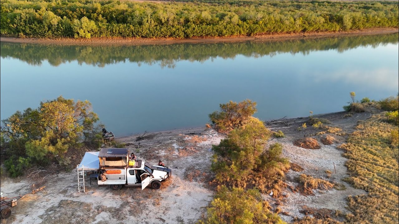 Massive Croc at camp • Exploring the Gulf • Albert River camping