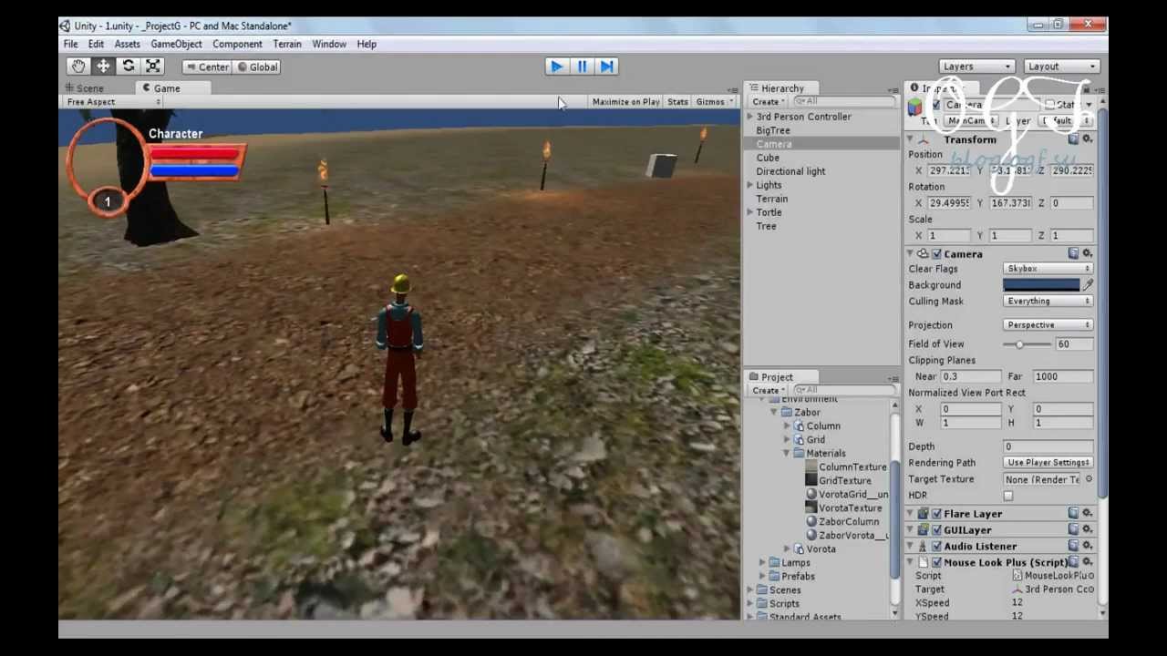 00008 - Third Person Camera Controller (Project G - Unity3D C#)