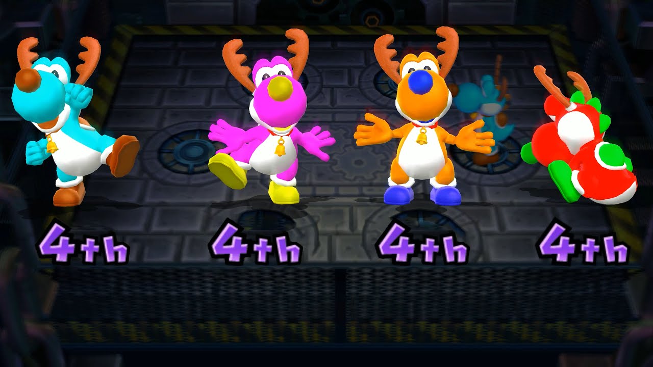 Mario Party 9 - Minigames - Mario Vs Yoshi Vs Shy Guy Vs Peach