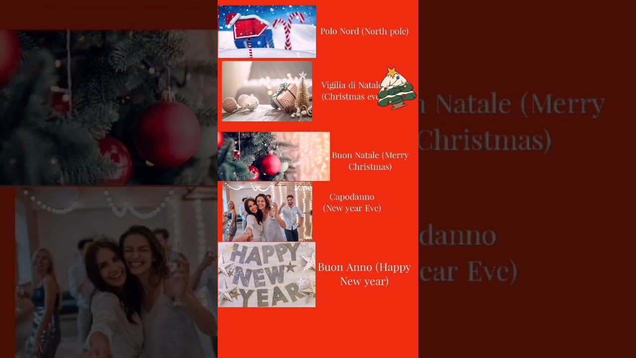 Italian Christmas Vocabulary | Learn Christmas words in Italian | Learning Easy Italian