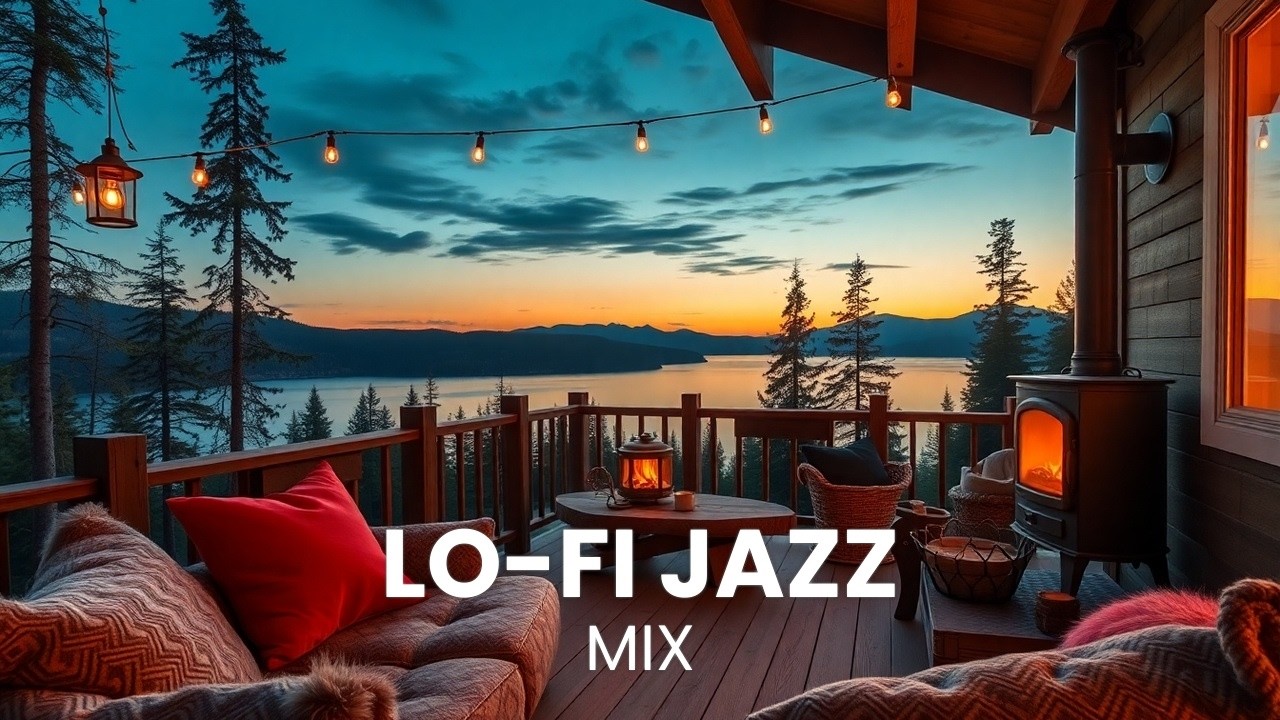 Autumn Evening Jazz 🍂 Cozy Fireplace & Soft Instrumental
