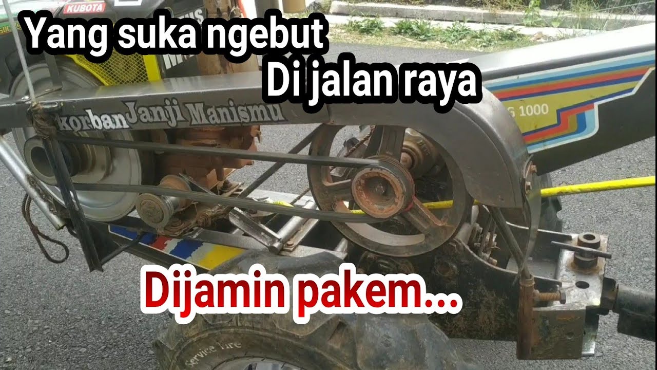 Cara membuat rem traktor dari vanbelt bekas.