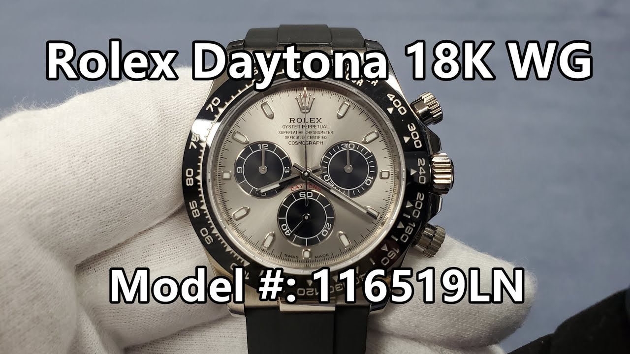 Rolex Cosmograph Daytona 18K White Gold (116519LN)
