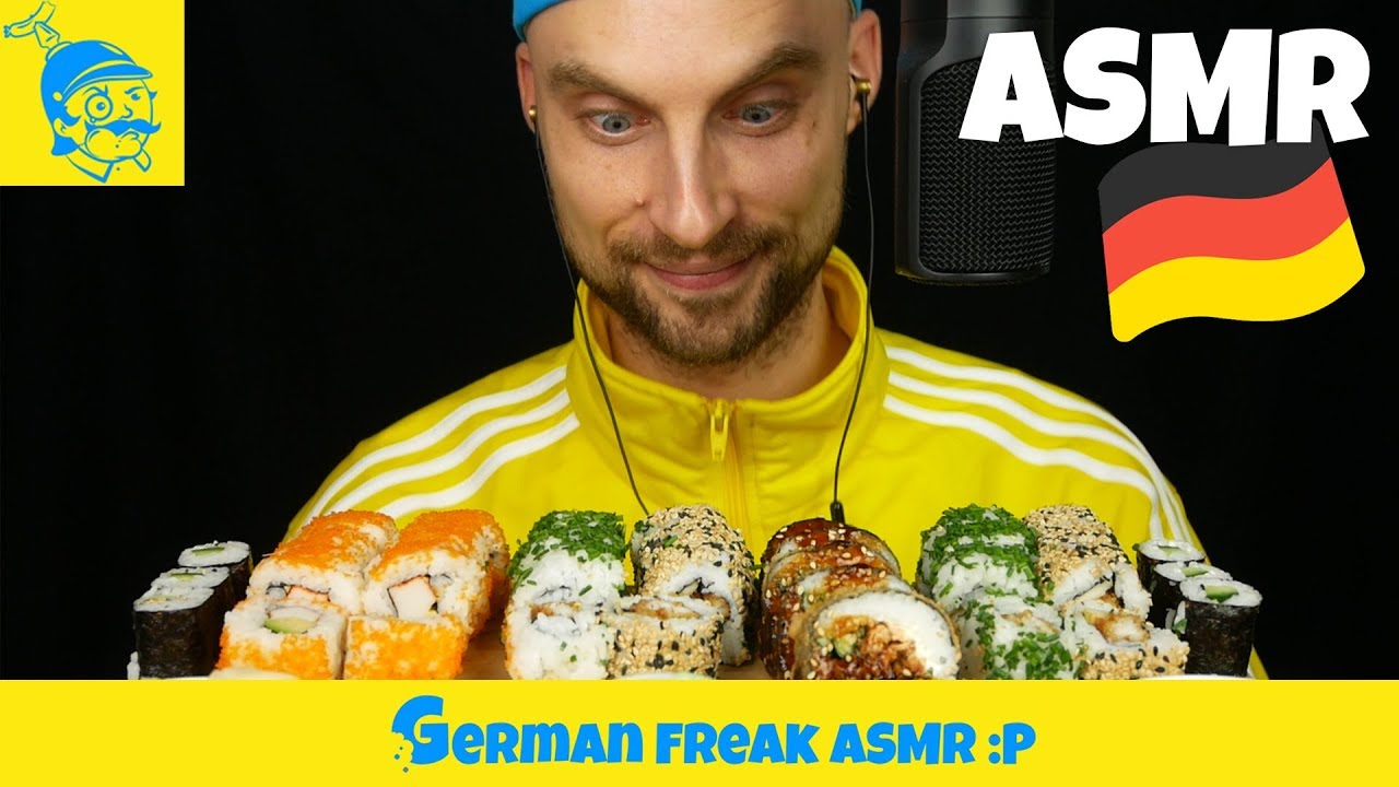 ASMR SUSHI essen (Weihnachts-Sushi Edition) 🍣 - GFASMR