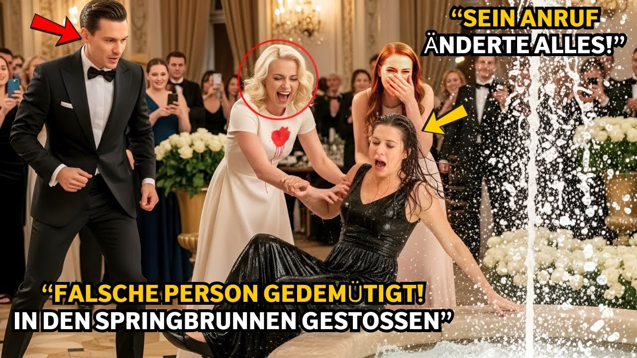 Sie stieß mich in den Brunnen – Ihr CEO-Bruder zerstörte die Gala!