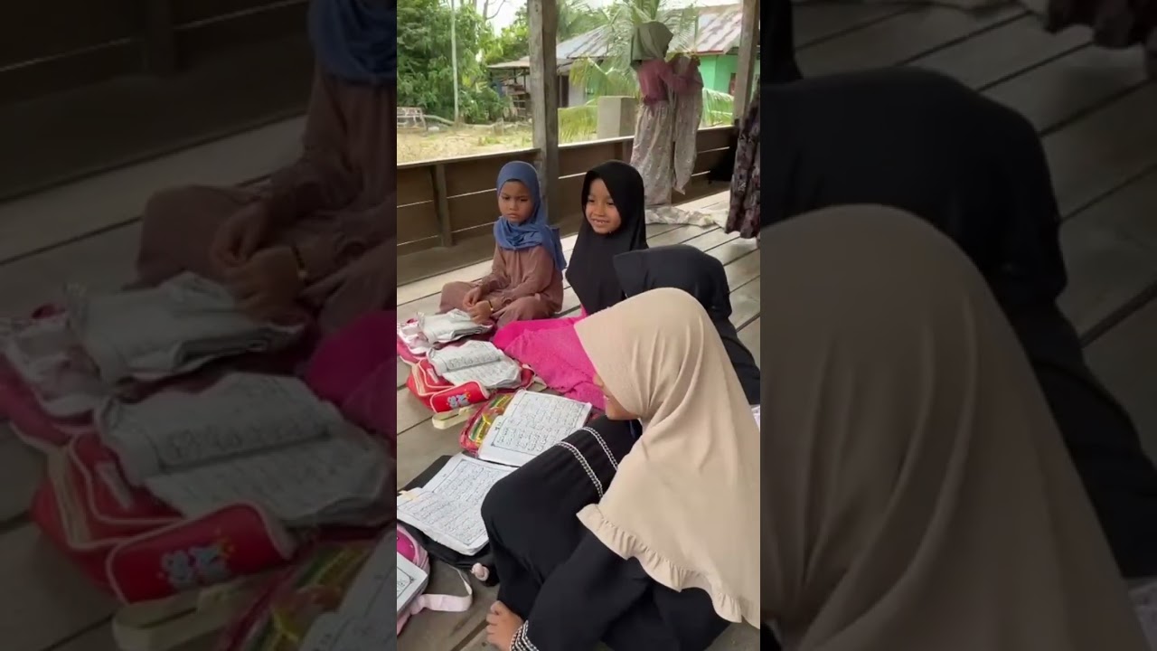 Taman Pendidikan Alquran darurat untuk  Anak-anak Koban  Banjir Kampung geulangang Merak