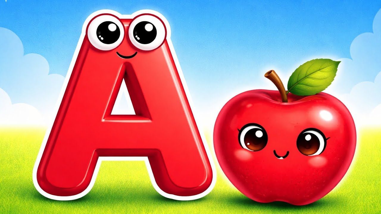 ABC Song for Kids | A Is for Apple 🍎 | Learn Alphabet A–Z 