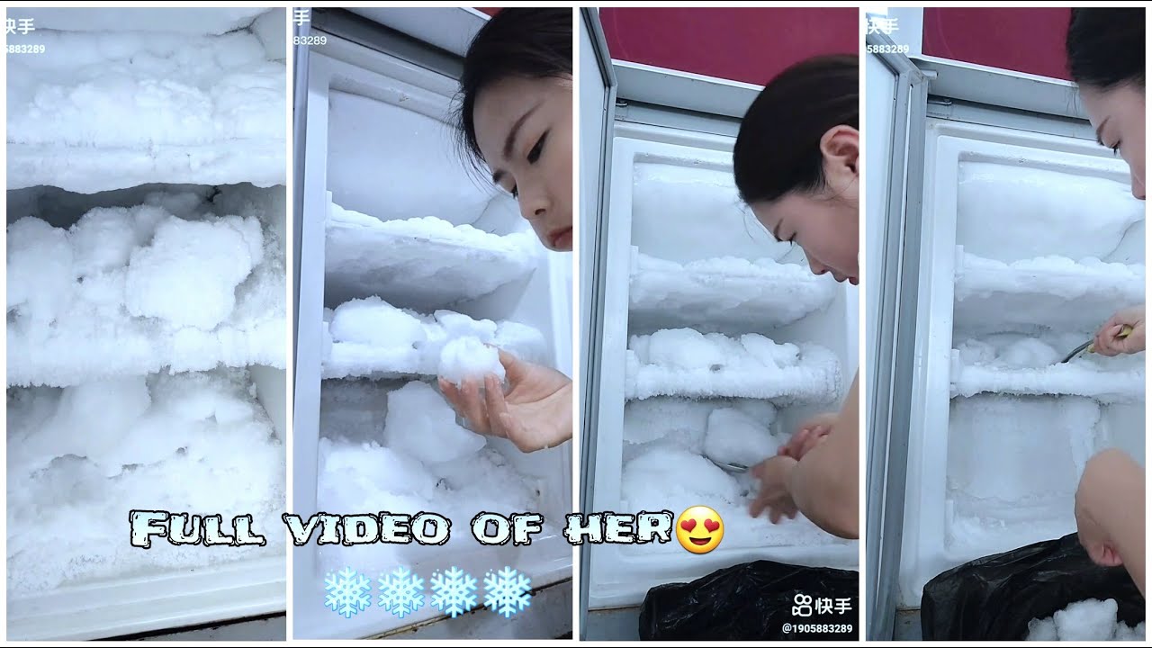 *ASMR* EAT FIRST, THAN SCRAPING, FROST IS BIG🤩 SQUEAKY❄🤤❄