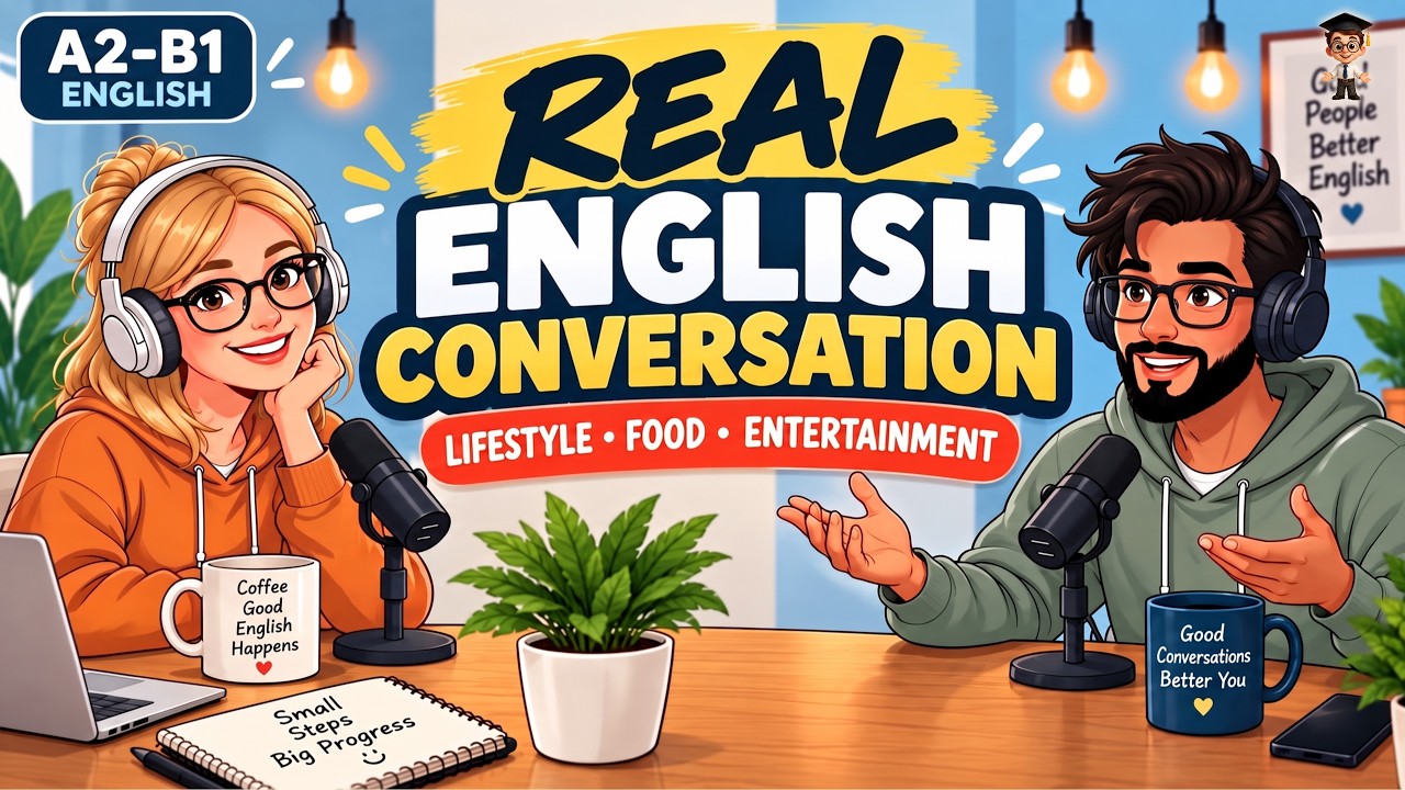 English Conversation About Everyday Life | Lifestyle, Food & Entertainment | Intermediate Level