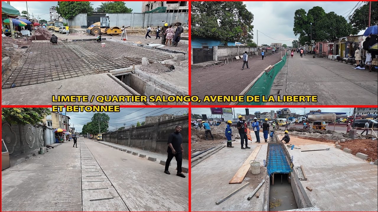TRAVAUX DE LA ROUTE DANS LA COMMUNE DE LIMITE/QUARTIER SALONGO SUR AVENUE DE LA LIBERTÉ 