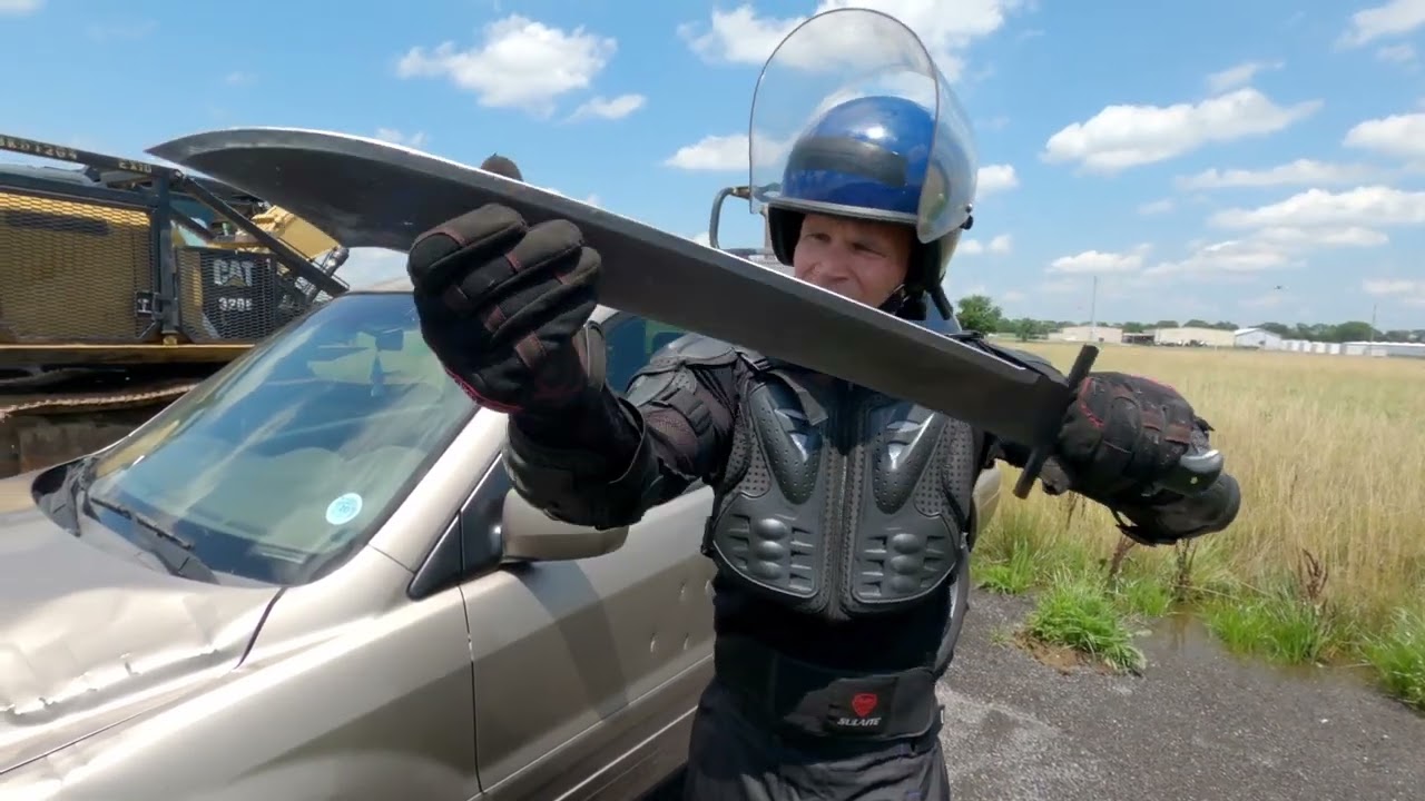 Kult of Athena exclusive..  Tactical Messer sword harsh test review..