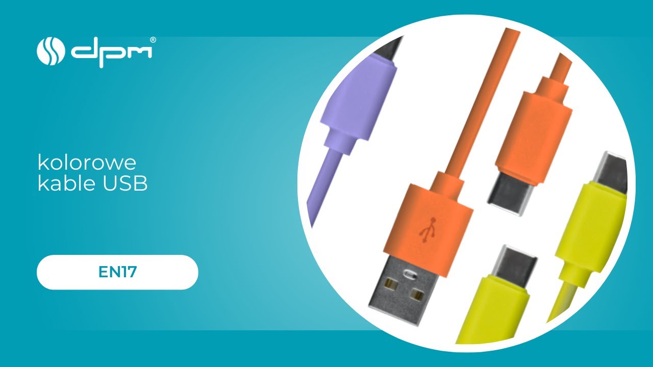 Kolorowe kable USB &ndash; Ładuj wygodnie i stylowo! 🔌⚡ | DPM EN17