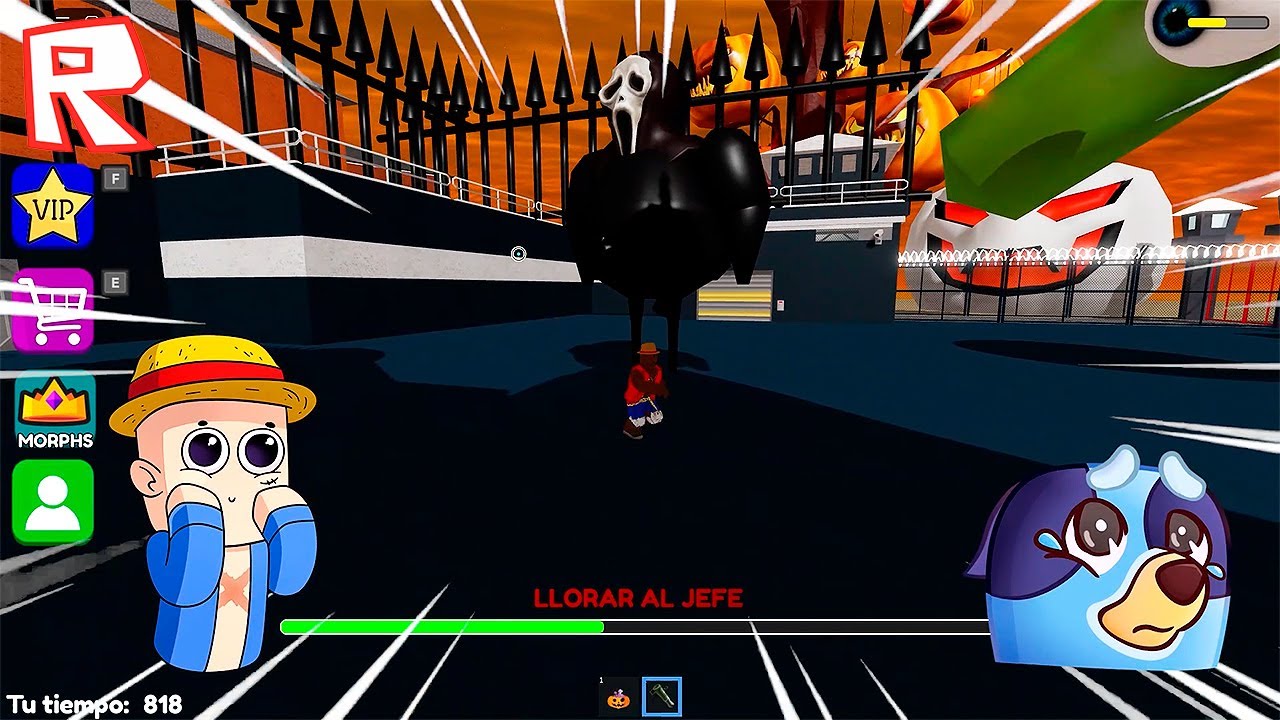 ESCAPAMOS DE BARRY HALLOWEEN CON BLUEY EN ROBLOX! 😱