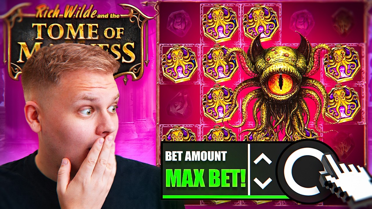 I GOT THE CTHULHU WHILE SPINNING MAX BET on TOME OF MADNESS! (huge)